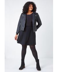 Roman Curve - Elastic Waist A Line Skater Skirt - Lyst