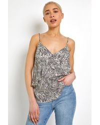 D.u.s.k - Frill Detail Animal Print Cami Top - Lyst