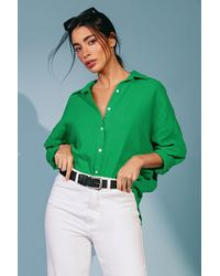 Roman - Cotton Textured Button Shirt - Lyst