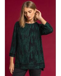 Roman - Shimmer Stripe Glitter Top - Lyst