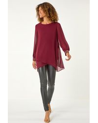 Roman - Embellished Detail Layered Top - Lyst