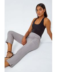 Roman - Seam Detail Stretch Cropped Trousers - Lyst