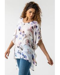 Roman - Abstract Floral Print Tunic Top - Lyst