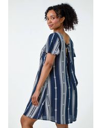 Roman Petite - Stripe Print T-Shirt Dress - Lyst