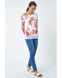Roman - Paisley Print Double Layer Top - Lyst