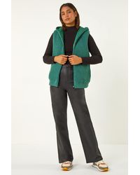 Roman - Reversible Hooded Knit Gilet - Lyst
