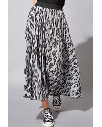 Roman - Animal Pleated Elastic Waist Maxi Skirt - Lyst