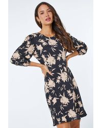 Roman - Dusk Fashion Floral Print Jersey Stretch Dress - Lyst
