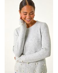 Roman Petite - Pearl Gradient Detail Jumper - Lyst