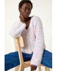 Roman - Contrast Knit Cardigan - Lyst
