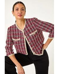 Roman - Textured Check Pocket Jacket - Lyst