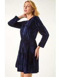 D.u.s.k - Textured Velvet Dress - Lyst