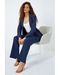 Roman - Crepe Stretch Straight Leg Trousers - Lyst