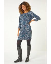 Roman - Baroque Pocket Detail Shift Dress - Lyst