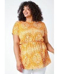 Roman Curve - Aztec Print Stretch Top - Lyst