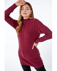 Roman - Longline High Neck Tunic Jumper - Lyst