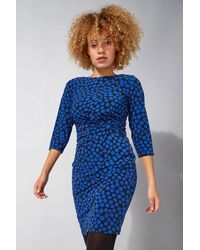 Roman - Spot Twist Waist Dress - Lyst