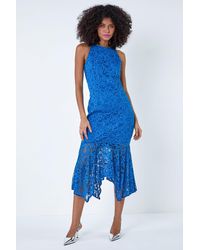 Roman - Dusk Fashion Sleeveless Stretch Lace Midi Dress - Lyst