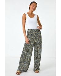 Roman Petite - Ditsy Crinkle Trouser - Lyst