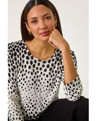Roman - Cascade Spot Print Knit Jumper - Lyst