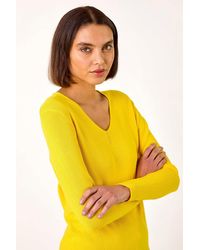 Roman - Soft Knit V-Neck Jumper - Lyst