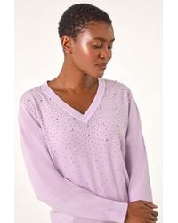 Roman - Pearl Sparkle Embellished Jumper - Lyst