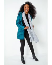 Roman Petite - Quilted Longline Puffer Coat - Lyst