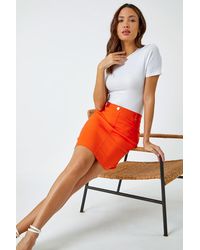 Roman - Elastic Waist Straight Stretch Skirt - Lyst