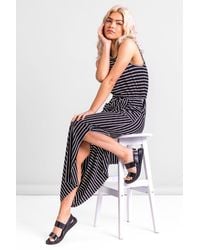 D.u.s.k - Striped Draw Cord Maxi Dress - Lyst