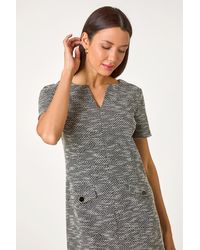 Roman - Textured Pocket Detail Stretch Dress - Lyst