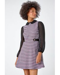 D.u.s.k - Collared Boucle Stretch Dress - Lyst