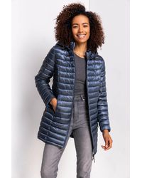 Roman - Longline Zip-Through Padded Coat - Lyst