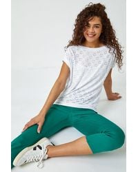 Roman - Cropped Stretch Denim Jegging - Lyst
