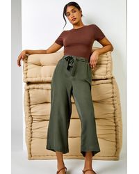 Roman - Waist Tie Detail Culottes - Lyst