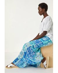 Roman - Patchwork Shimmer Tiered Maxi Skirt - Lyst