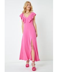 D.u.s.k - Ruffle Detail Midi Dress - Lyst