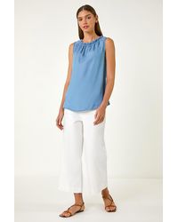 Roman - Elasticated Neck Vest Top - Lyst