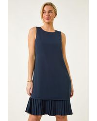 Roman Petite - Pleated Hem Shift Dress - Lyst