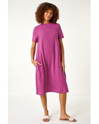 Roman - Plain Stretch T-Shirt Dress - Lyst