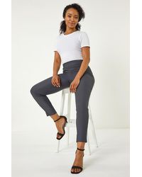 Roman Petite - Full Length Elastic Waist Trousers - Lyst