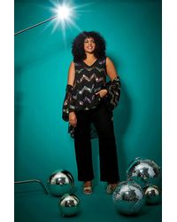 Roman Curve - Sequin Zig Zag Cami Top - Lyst