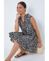 Roman Petite - Aztec Frill Hem Tunic Dress - Lyst
