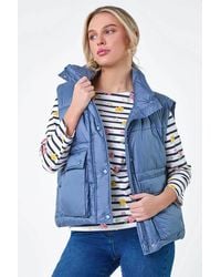 Roman - Pocket Detail Quilted Gilet - Lyst