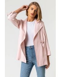 Roman - Tie Waist Longline Jacket - Lyst