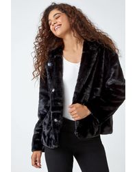 Roman - Faux Fur Hooded Jacket - Lyst
