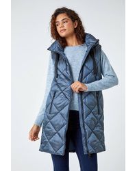 Roman - Diamond Quilted Padded Gilet - Lyst