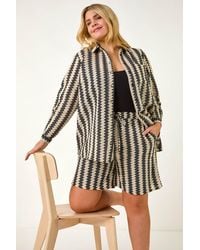 Roman Curve - Zig Zag Tie Waist Shorts - Lyst