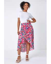 Roman Petite - Aztec Wrap Around Skirt - Lyst