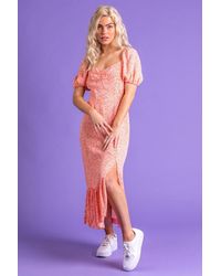 D.u.s.k - Ditsy Floral Gathered Hem Midi Dress - Lyst