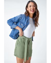 Roman - Relaxed Elastic Tie Waist Pocket Shorts - Lyst